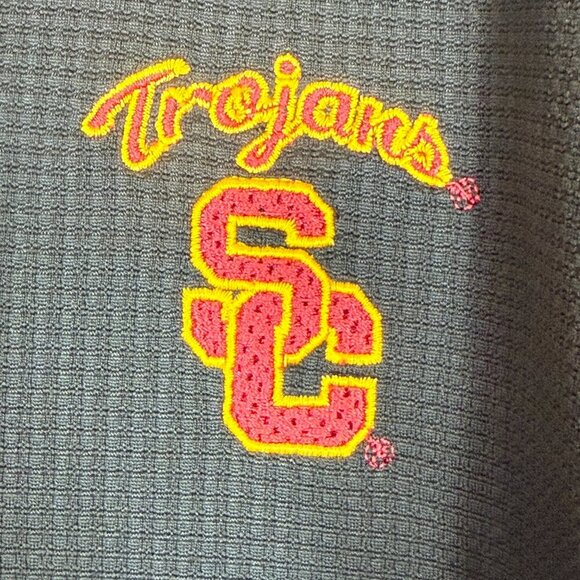 Nike USC Trojans Golf Polo Shirt Black Red Embroidered Oversized XL - Picture 6 of 11